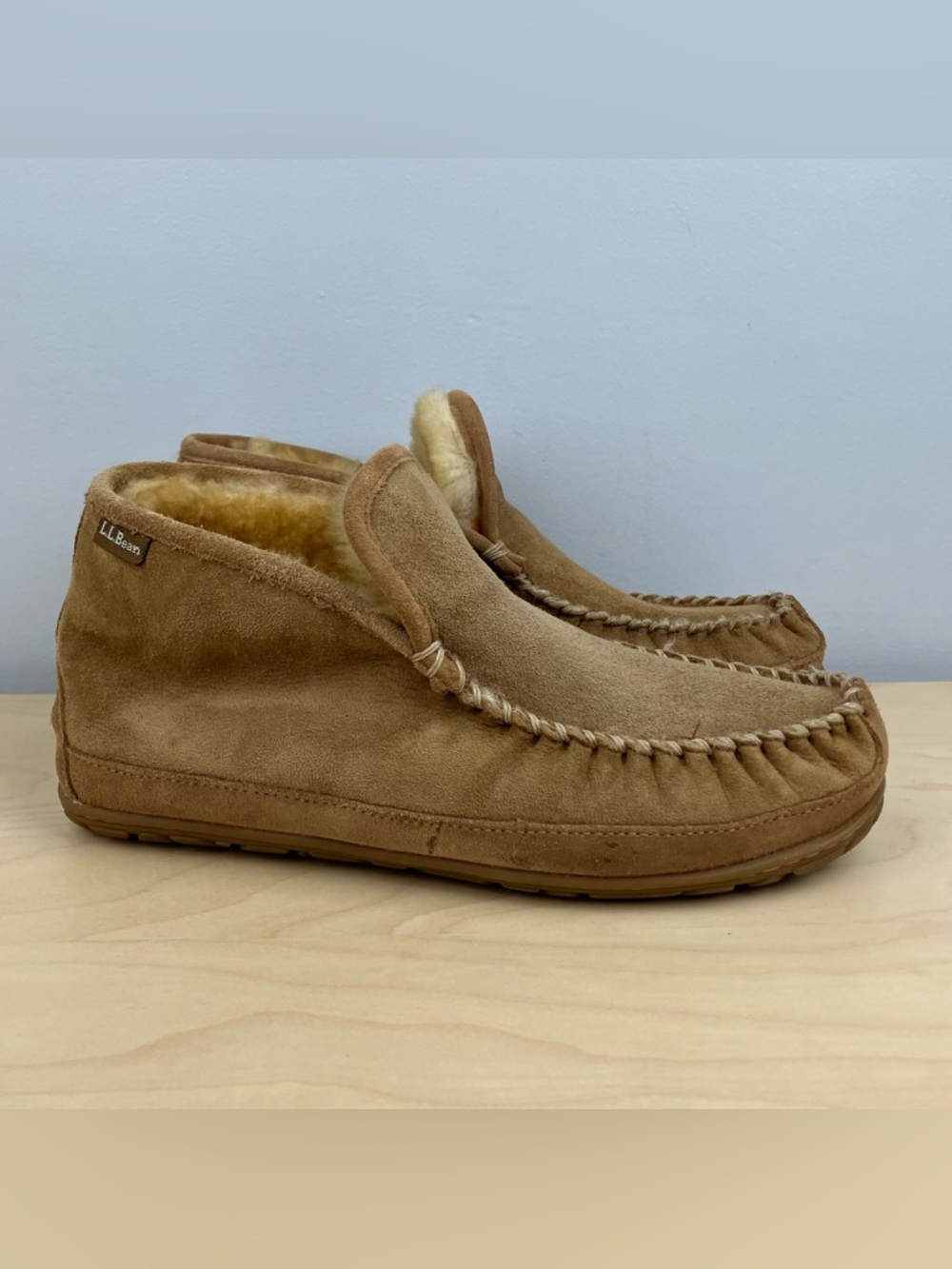 L.L. Bean Men’s Size 9.0 Wide Wicked Good Slippers Boot Brown Suede Lined